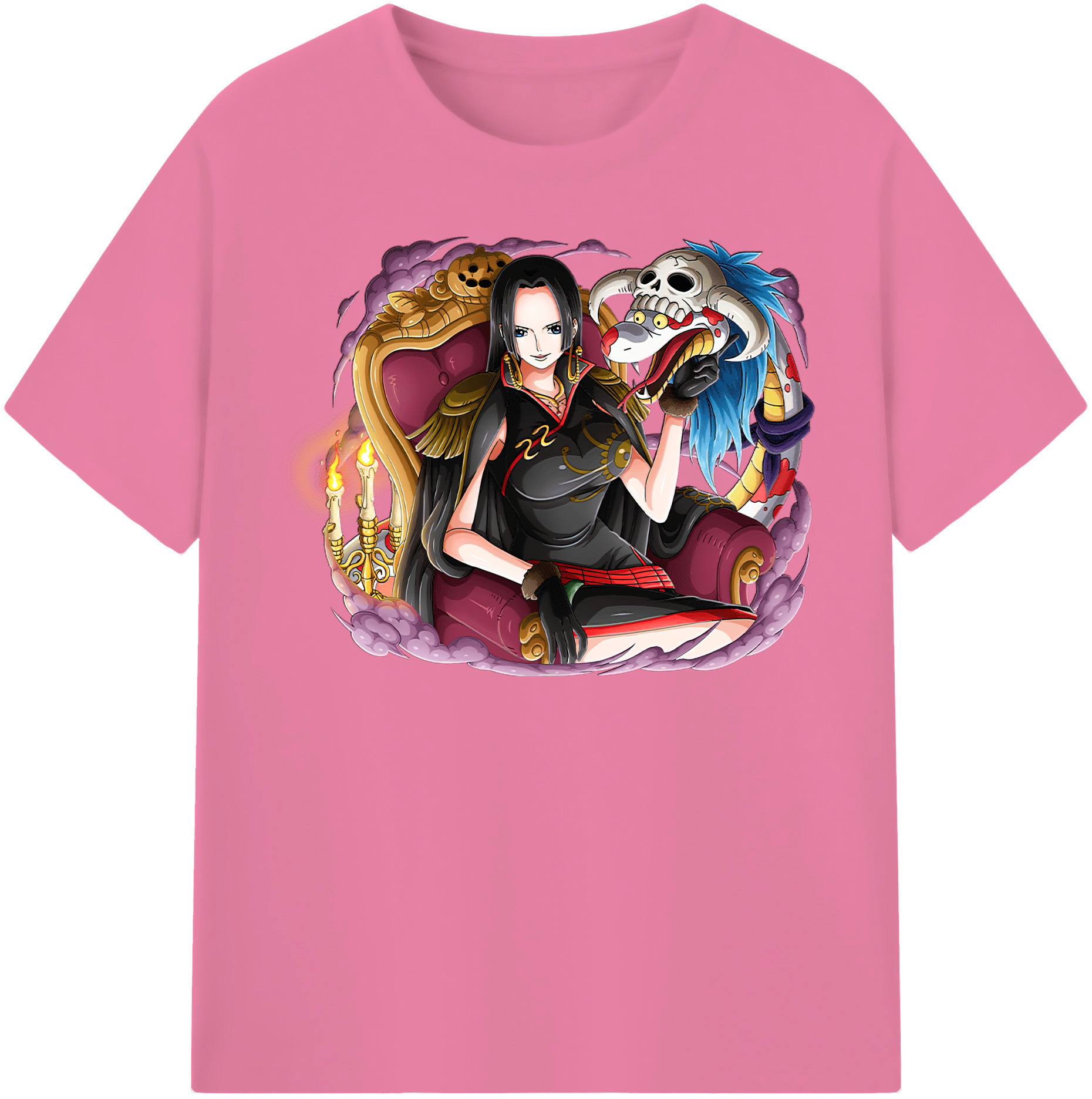 ワンピース ボア・ハンコック ONE PIECE Boa·Hancock 綿100％半袖Tシャツ（フロントプリント）
